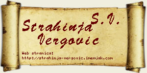 Strahinja Vergović vizit kartica